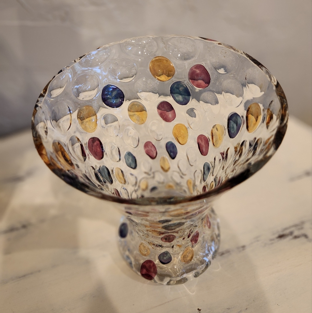 Vintage Borske Sklo Czech‎ Nemo Glass Vase by Max Kannegiesser Bright Color - Picture 3 of 5